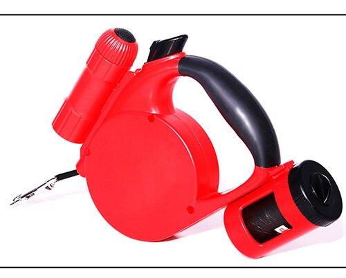 SunnyNest™ Nightwalk LED Retractable Dog Leash + Bag Holder