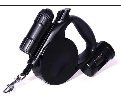 SunnyNest™ Nightwalk LED Retractable Dog Leash + Bag Holder