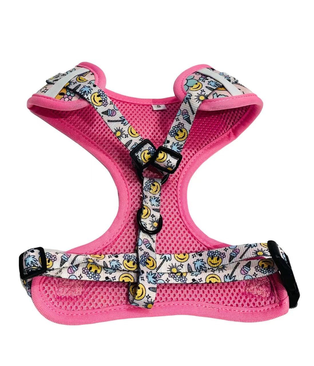 SunnyNest™ Adjustable Pet Harness – Smile Everyday Edition