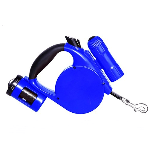 SunnyNest™ Nightwalk LED Retractable Dog Leash + Bag Holder