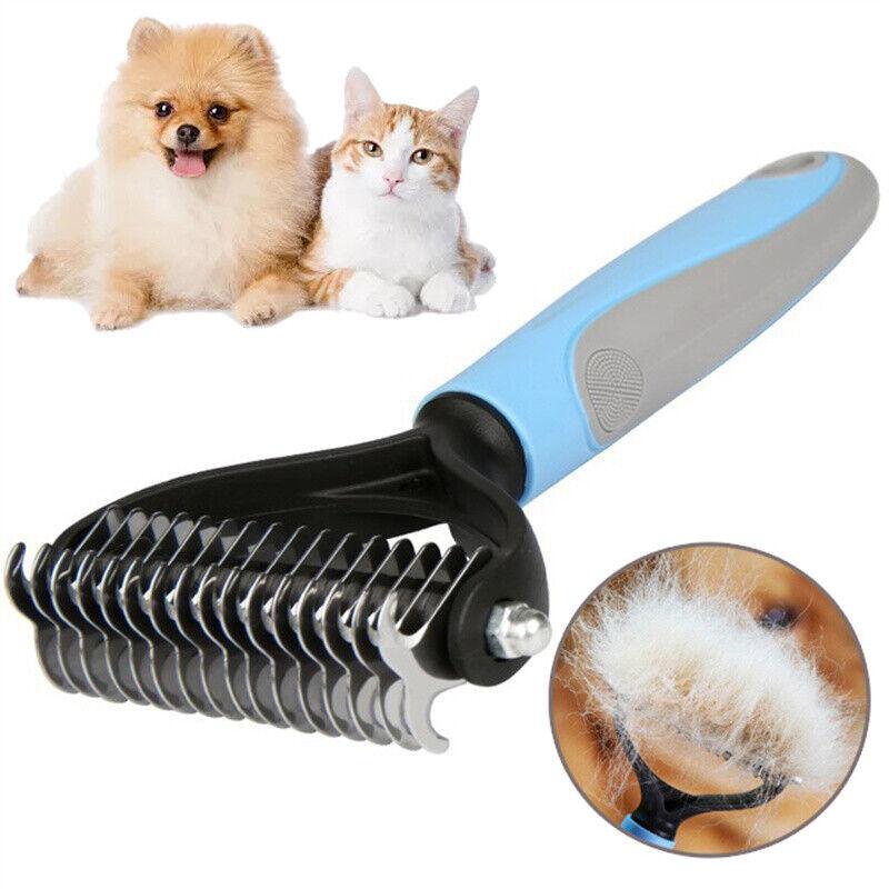 SunnyNest™ 2-in-1 Grooming Brush – Shedding & Dematting Tool